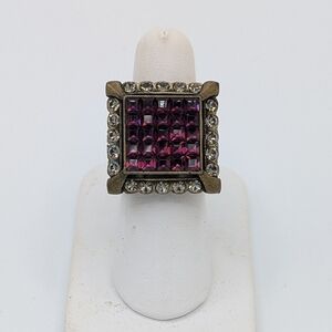 Heidi Daus Purple Crystal Square Ring